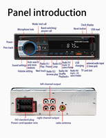 Radio Mobil Universal Multifungsi BQCC 1din BT/FM/AUX/USB/Pengisian Daya Ponsel AI Voice Handsfree Pemutar MP3 Head Unit