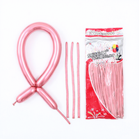 100 pièces/sac 260 Magic Weaving Twist Chrome Metallic Long Latex DIY Birthday Party Wedding Long Balloon