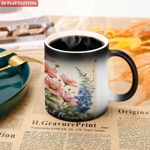 Taza Personalizada para Sublimación de 11 oz, Cerámica Negra Esmerilada, Cambia de Color con el Calor, Taza de Regalo en Blanco - Product Image 5