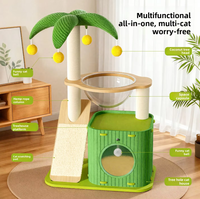 Arbre à chat et lit combinés – Optimisation de l'espace, griffoirs en sisal, construction en panneaux de densité, style épuré, grotte capsule spatiale pour chat