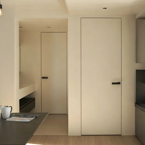 Porte dissimulée <span class=keywords><strong>en</strong></span> composite bois-<span class=keywords><strong>aluminium</strong></span> nid <span class=keywords><strong>d</strong></span>'abeille, design minimaliste, ignifuge, pour intérieur <span class=keywords><strong>d</strong></span>'hôtel, <span class=keywords><strong>prix</strong></span> fabricant - Product Image 2