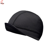 Casquette de cyclisme antibactérienne anti-odeur 100% nylon, fine, protection solaire, respirante, absorbant la transpiration, séchage rapide, doublure de casque, taille unique