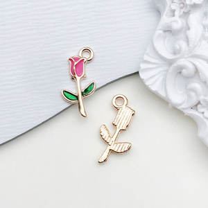 Nouveau Haute Qualité En Gros Rose Alliage Charme Boucles D'oreilles Bijoux DIY À La Main Accessoires Multi-Styles - Product Image 6