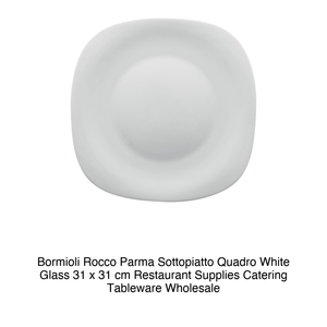 Set de table carré Parma 31 × 31 cm en verre blanc Bormioli Rocco - Product Image 2