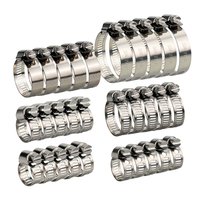 Colliers de serrage à vis sans fin réglables en acier inoxydable Pince de serrage de type américain Système de mesure métrique Collier de serrage de style allemand