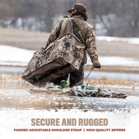 Sac de chasse pour canards avec protection rembourrée imperméable, 12 emplacements pour leurres de canards, fond drainant
