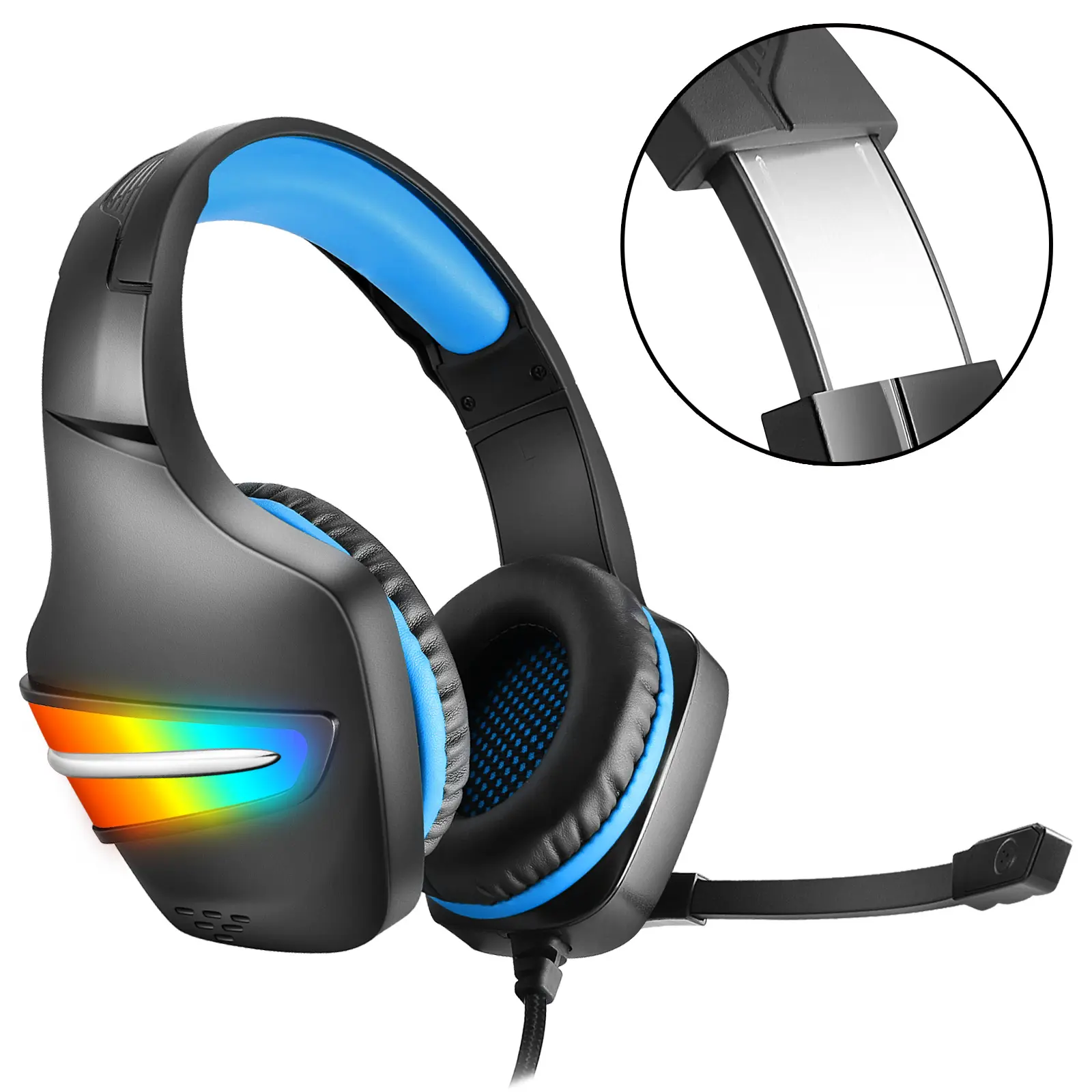 Over Ear Studio Monitor Mixing DJ With 3.5mm Audio RGB Version E-sports Internet Gaming Headset