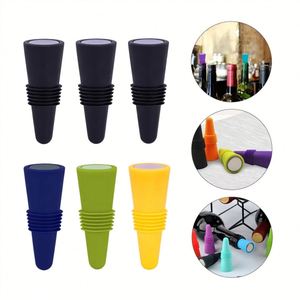 Wholesale Food Silicone Stainless Steel Red <b>Wine</b> <b>Stopper</b> Cone Kitchen Beer Seasoning Bottle with Custom Logo - Product Image 2