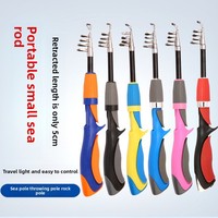 Canne à pêche télescopique mini Luer à action rapide pour bateau et surf, en EVA et fibre de verre renforcée, 1,2m-1,6m