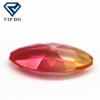Tomy — pierres précieuses à facettes 5x10mm-10x20mm, synthétique, tourmaline, en vrac, technologie mixte et multicolore, verre de cristal