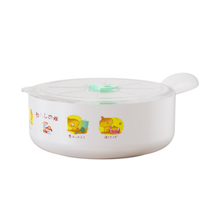 Juego de recipientes redondos de plástico para almacenar alimentos con tapas y asas, aptos para microondas, para uso doméstico. - Product Image 1