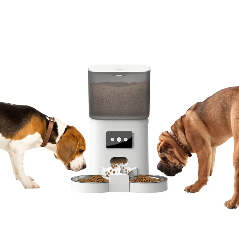 6L Double Bowl Auto Tierfutter Spender Mikrochip Kamera Smart Automatic Pet Dog Cat Feeder