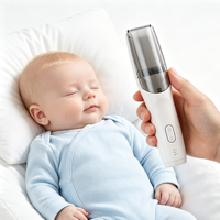 Tondeuse à cheveux électrique pour bébé à aspiration automatique avec logo personnalisé, usage domestique, lame en céramique étanche