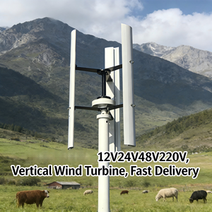 Générateur éolien vertical à 3 ou 5 pales 1000W-10KW 220V 12V 24V 48V triphasé pour application extérieure - Product Image 4