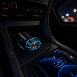 Cargador de Coche Rápido USB C de 12V, 2 Puertos PD 20W QC 18W (Total 38W), Ignífugo, de PC y ABS, <span class=keywords><strong>Precio</strong></span> de Fábrica OEM ODM - Product Image 3