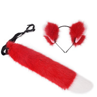 Offre Spéciale : Bandeau Oreilles de Renard, Chat, Loup, et Queue de Faux Animal Moelleuse – Accessoires de Fête d'Halloween et Cosplay