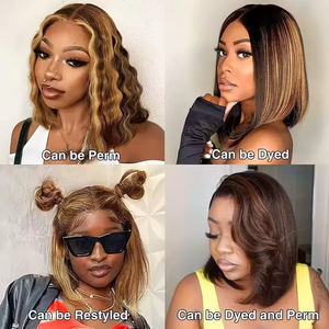 Faits saillants <span class=keywords><strong>Dégradé</strong></span> P4/27 Couleur 13X4 13X6 HD Lace Front Perruque Vietnamien BOB Glueless Perruques <span class=keywords><strong>Cheveux</strong></span> Humains Femmes Perruques Vendeurs Chinois - Product Image 5