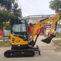 Mini-excavatrice compacte à bras zéro SANY SY26U de 2,7 tonnes d'origine chinoise avec moteur Yanmar pour travaux agricoles