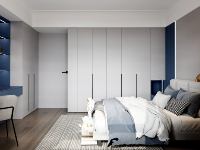 Ensemble de meubles modernes pour chambre d'étudiant comprenant un lit plateforme, une armoire spacieuse, un bureau d'étude offrant des rangements et une zone de travail confortable.