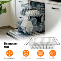 Panier à vaisselle manuel en acier inoxydable avec revêtement PE, design peu encombrant pour le chargement de la vaisselle dans les cuisines d'hôtel