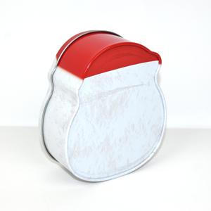 Boîte en fer blanc en forme de Père Noël prête à être expédiée pour biscuits de Noël, bonbons, chocolats, emballage cadeau pour les fêtes - Product Image 2