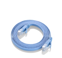 Kabel Patch Ethernet LAN Flat Cat5e UTP Tembaga Murni EXC RG45 untuk Pusat Data, Jaringan, Router, dan Komputer