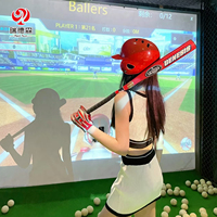 Simulateur de baseball interactif AR d'intérieur, fabrication OEM/ODM, retour automatique de balle, machine de jeu sportif de frappe virtuelle