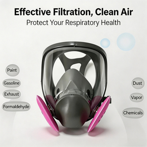 Masque respiratoire industriel intégral, masque en caoutchouc à étanchéité sécurisée, compatible avec les cartouches filtrantes 2097, 7093CM, A1B1E1K1, <span class=keywords><strong>P3</strong></span> - Product Image 3