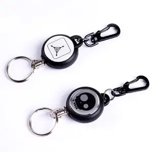 keychain key chain holder keyring key ring retract pull belt rope cord reel recoil badge lanyard clip multitool multi tool