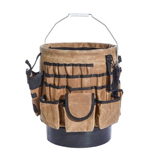 Outdoor Waterproof Canvas 5-Gallon Tool Bag Bucket <b>Storage</b> With Pockets For <b>Workshop</b> Use - Product Image 1
