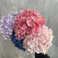 Fleur artificielle en soie d'hortensia rose de 20 cm de diamètre, vente en gros de fleurs artificielles Dalian Chermy pour mariage