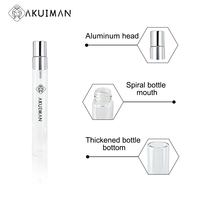 Frasco Rociador de Perfume Vacío 2ml 3ml 5ml 10ml de Vidrio Transparente con Tapa Dorada Portátil Reenvasado Logo Personalizado MOQ Bajo con Caja