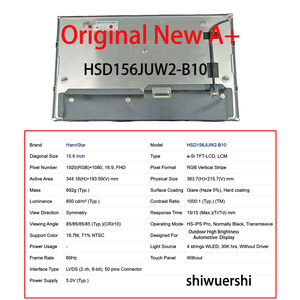 Pantalla LCD Original Nueva A+ de 15.6 Pulgadas para Portátil, Pantalla Normal HSD156JUW2 A12 A10 A12-0299 <span class=keywords><strong>A13</strong></span> B10 P156GWFA R0 TV156FHM NM0 AB0 - Product Image 5