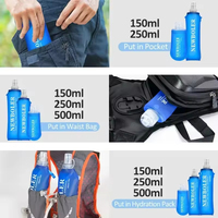 Gourde souple pliable de qualité supérieure en TPU sans BPA de 750 ml avec logo personnalisé pour les activités de plein air