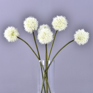 S020 Haute Qualité Unique Tige Soie Pompon Fleur Blanc Boule Artificielle Fleurs Soie Artificielle Unique Géant <span class=keywords><strong>Allium</strong></span> Fleur - Product Image 2