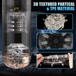 Riscaldamento del dispositivo di piacere maschile 3-in-1 + 10 modalità di vibrazione + masturbatori di categoria a 2 colori di aspirazione - Product Image 5