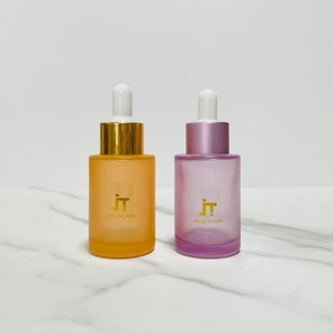 Luxury Matte Orange 1oz 1.7oz Glass Jar 30ml Dropper Serum <b>Bottle</b> 40ml 100ml 120ml Pump Cosmetics <b>Bottles</b> for Cosmetic Packaging - Product Image 3