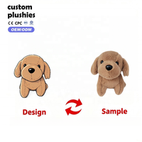 Jouet en peluche personnalisé pour chien avec option porte-clés, porte-clés chiot en peluche doux, cadeau mignon pour enfants et breloque de sac décorative