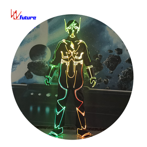 ชุดเต้นรำ WL-0267ไฟเบอร์ออปติก Tron ชุดเต้นรำชุดอัลตร้าแมนพร้อมหมวกกันน็อค LED - Product Image 5