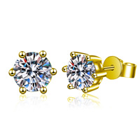 d'oreilles en moissanite certifiées GRA en usine Boucles d'oreilles en argent sterling 925 Boucles d'oreilles en moissanite