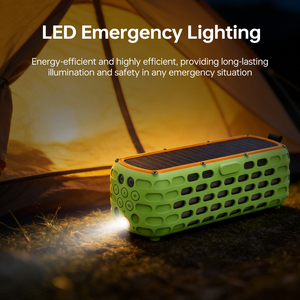 Altavoz Portátil Inalámbrico Solar Patentado de 10W con Sonido Estéreo de Alta Fidelidad, Resistente al Agua, con Luz de Camping y SOS para Uso en Aventuras - Product Image 4