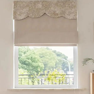 ظلال رومانية رمادية ، قماش كتان ، ستائر رومانية لاسلكية مع ستائر سوداء - Product Image 3