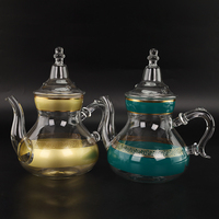 Théière en verre Borosilicate de qualité alimentaire, résistant à la chaleur, pichet avec couvercle, théière en verre, vente en gros
