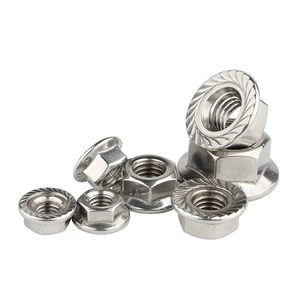 Écrous à bride hexagonale dentelée en acier inoxydable DIN6923 M4 M6 M8 M10 M12 22mm 24mm Fixations pour machines automobiles - Product Image 4