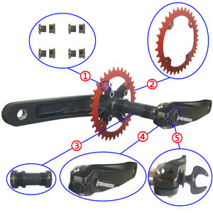 Pedivelle per biciclette 104BCD manovella ultraleggera da 170mm movimento centrale in lega di alluminio cuscinetto 38T ruota dentata per bicicletta - Product Image 2