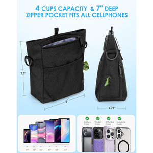 Bolsa para Premios de Perro con Cierre Magnético Mejorado, 3 Formas de Uso, 4 Compartimentos, con <span class=keywords><strong>Clicker</strong></span> de Entrenamiento y Forro de Silicona - Product Image 3