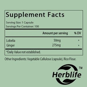 OEM/ODM Ventes Chaudes Lobelia Aerial 50mg |   Soutien à la fonction immunitaire saine |   Racine de gingembre |   Non-OGM et végétalien |   100 gélules végétales - Product Image 2