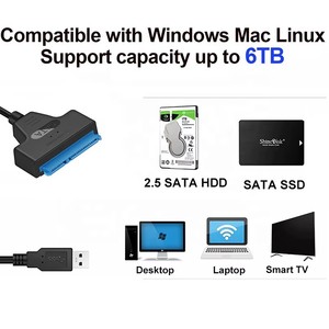 Cable Adaptador Convertidor USB 3.0 a SATA <span class=keywords><strong>de</strong></span> 22 Pines para Discos Duros HDD y SSD <span class=keywords><strong>de</strong></span> 2.5 Pulgadas, 5Gbps - Product Image 4