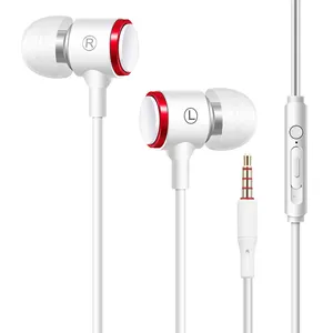 E3 Wired Earphones 6D Stereo Bass Headphone In-Ear Metal Sport Music Earphone 3.5mm Jack Handsfree Headset with MIC