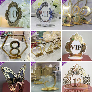 Modern Design Gold <b>Table</b> <b>Number</b> Stand New Arrival 3D Butterfly Luxury Wedding <b>Table</b> <b>Number</b> - Product Image 3